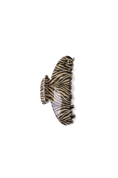 ZEBRA ACETATE CLAW: OVERSIZED