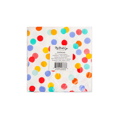 Primary Confetti Paper Cocktail Napkin