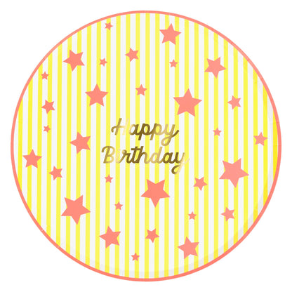 Bright Star Happy Birthday Dinner Plates