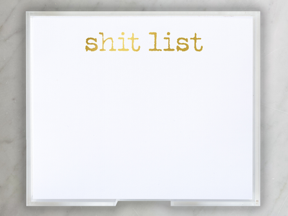 Notepad - Gold Foil Luxe Shit List