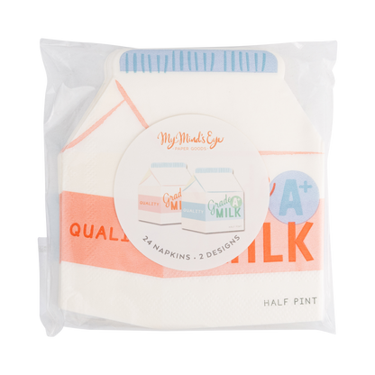 BTS1236 - Milk Carton Cocktail Napkin Set
