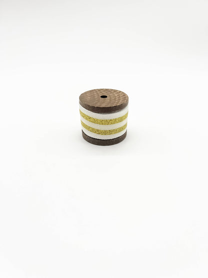 Metallic Gold Striped Grosgrain Ribbon