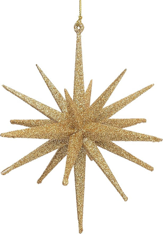8" Gold Glitter Star Ornament - Bria Blair Creative