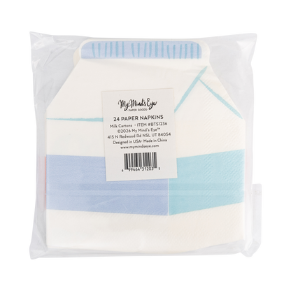 BTS1236 - Milk Carton Cocktail Napkin Set