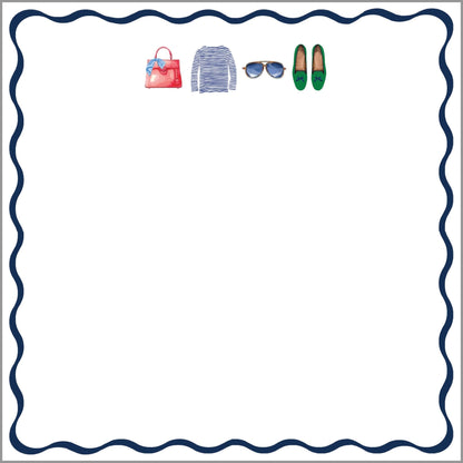 8.5"X8.5" 200 page SLAB Notepad | Preppy Style - Bria Blair Creative