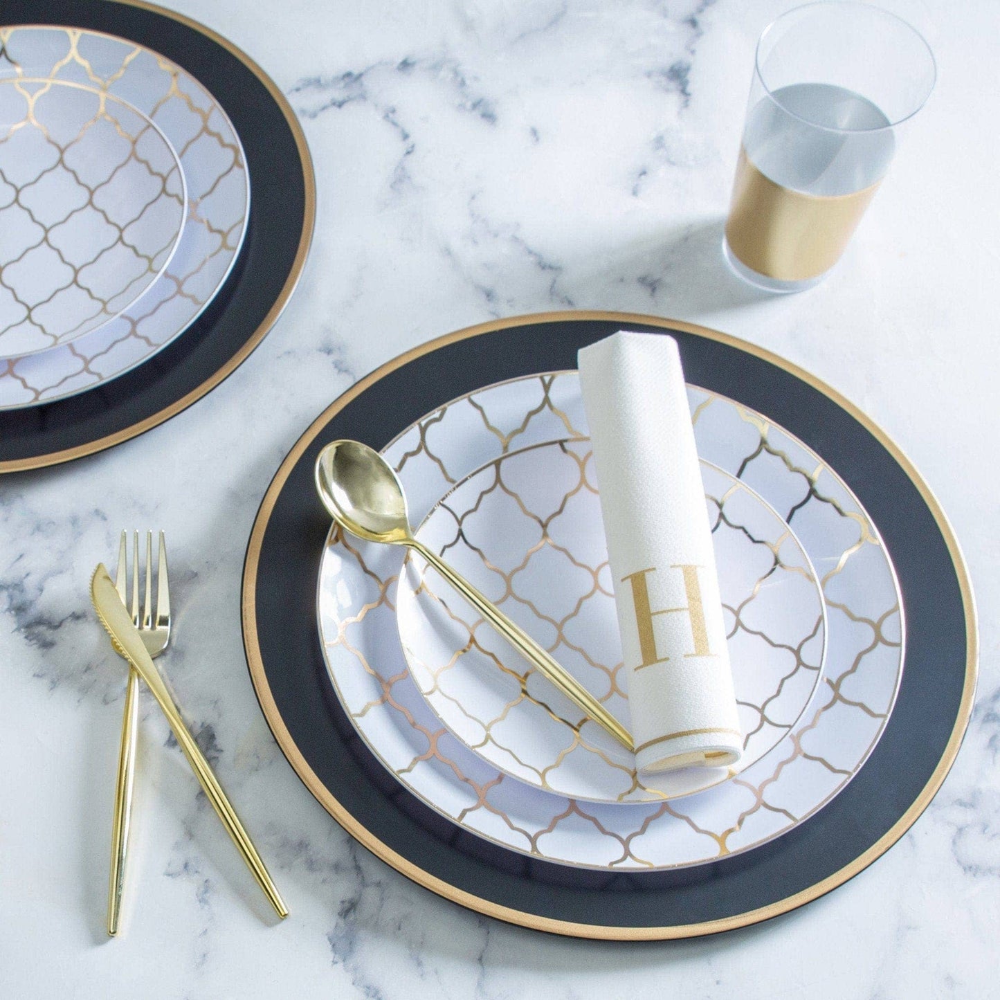 Chic Round Gold Forks | 20 Pieces