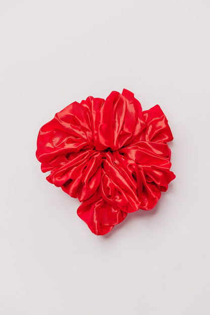 JUMBO SLEEP SATIN SCRUNCHIES: DARK BROWN