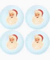 9" Santa Melamine "Paper Plate" Set of 4 - Bria Blair Creative