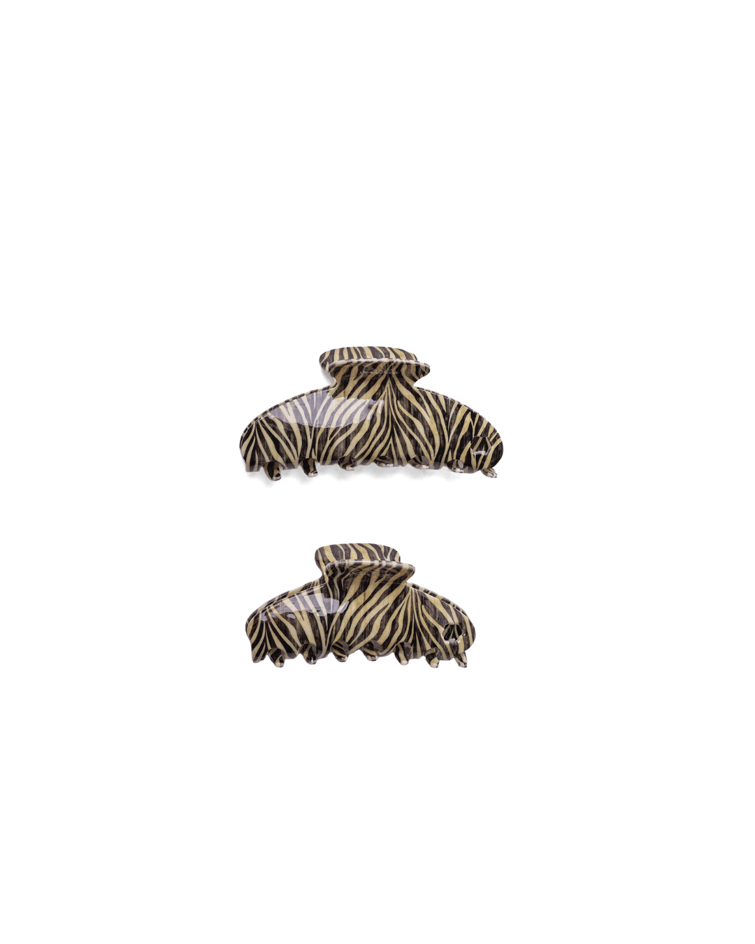 ZEBRA ACETATE CLAW: OVERSIZED