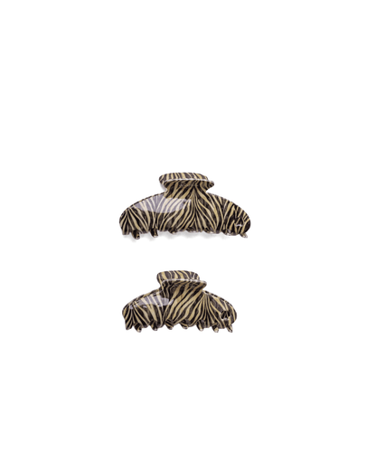 ZEBRA ACETATE CLAW: OVERSIZED