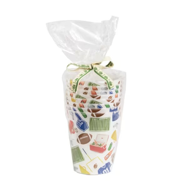 All Over Tailgate Plastic Cup Set