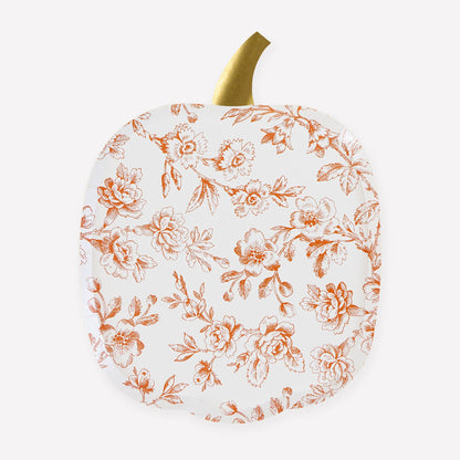 Toile Pumpkin Plates