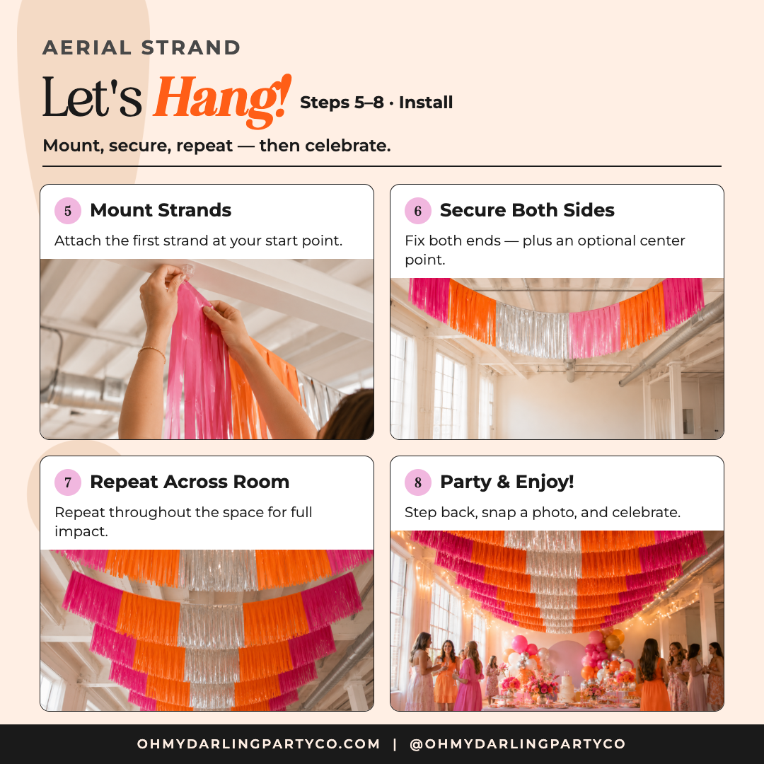 Custom Aerial Ceiling Fringe Strand: 16 Feet / Premium