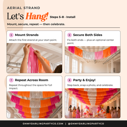Custom Aerial Ceiling Fringe Strand: 16 Feet / Premium
