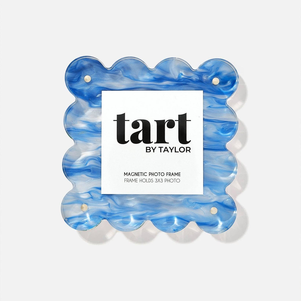 Blue Marbled Mini Acrylic Picture Frame