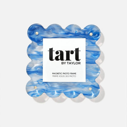 Blue Marbled Mini Acrylic Picture Frame