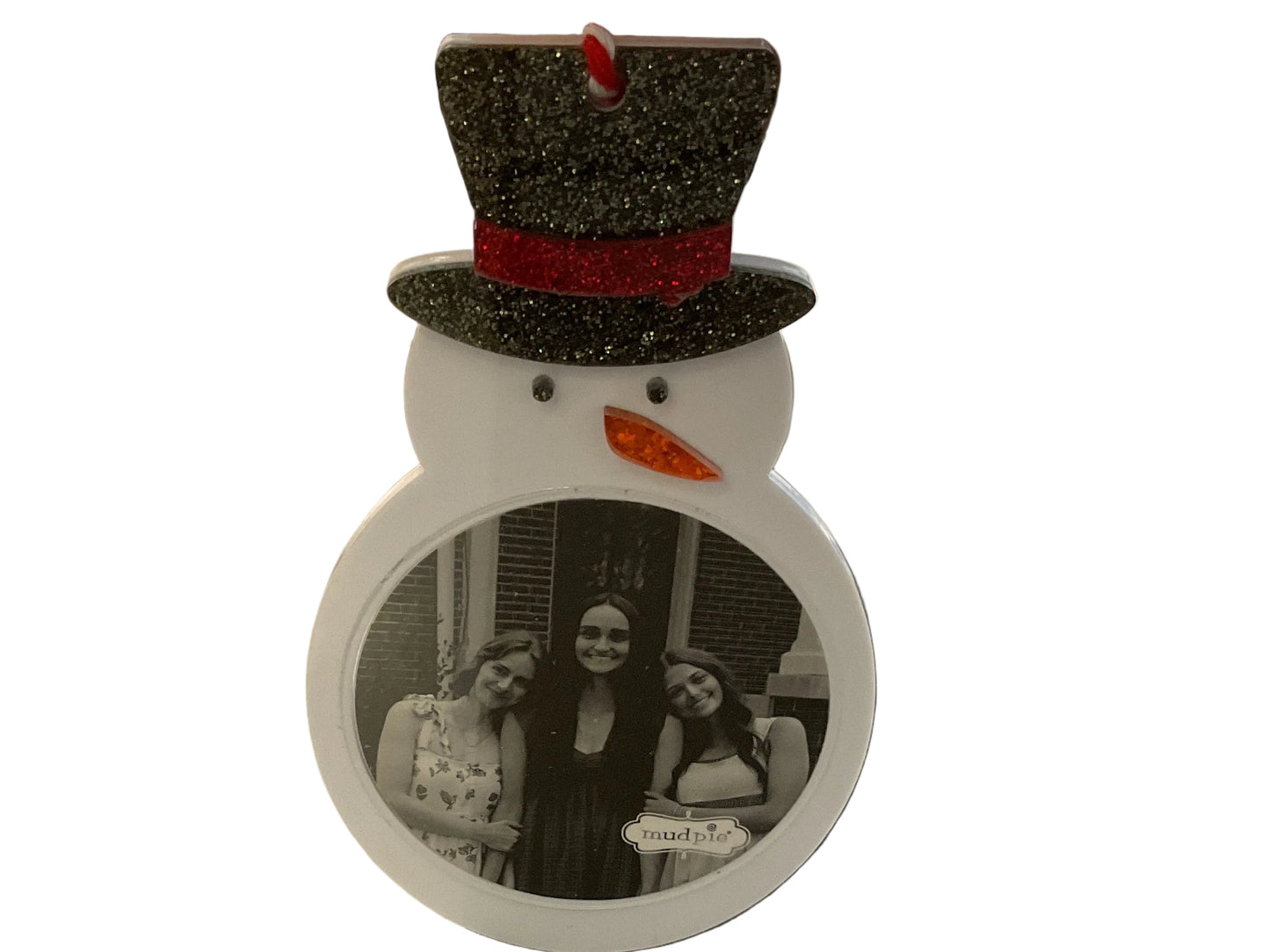 Snowman Glitter Photo Ornament