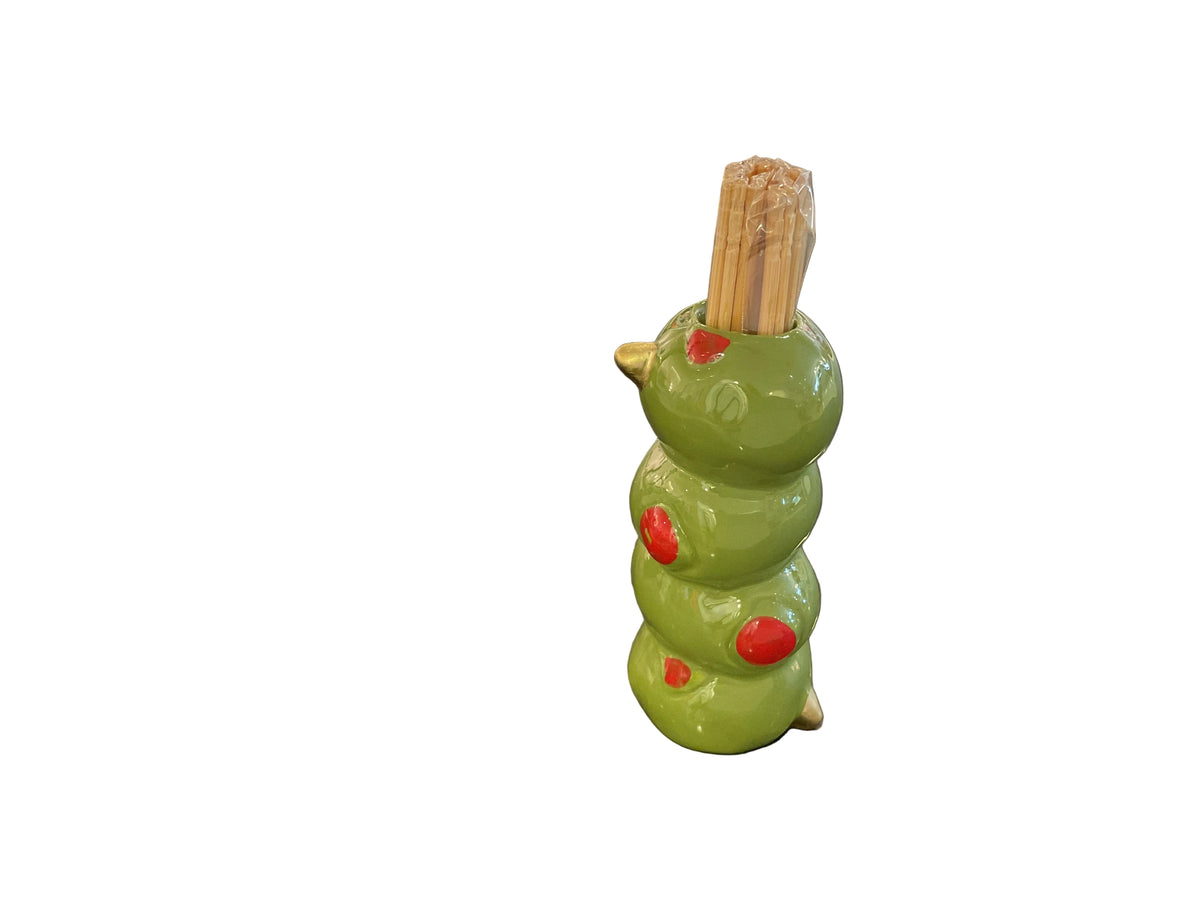 Stacked Olive Wine Toothpick Holder