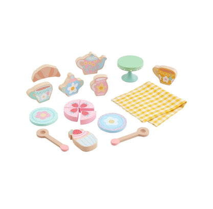 Mud Pie Wood Tea Party Toy Set