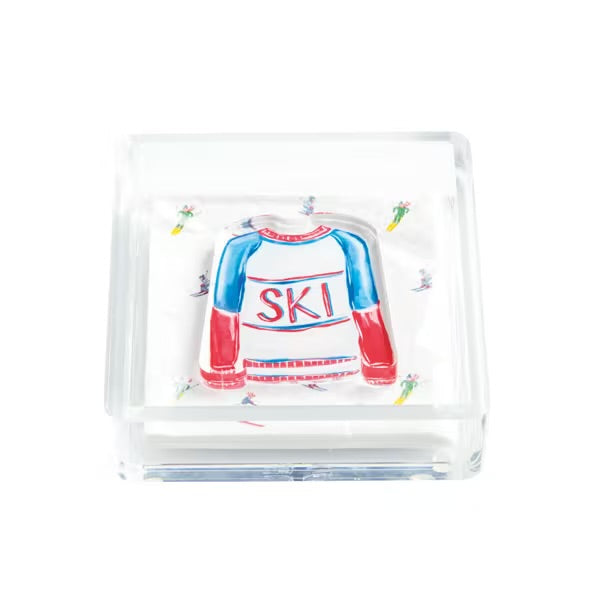 SKI NAPKIN HOLDER AND WEIGHT SET