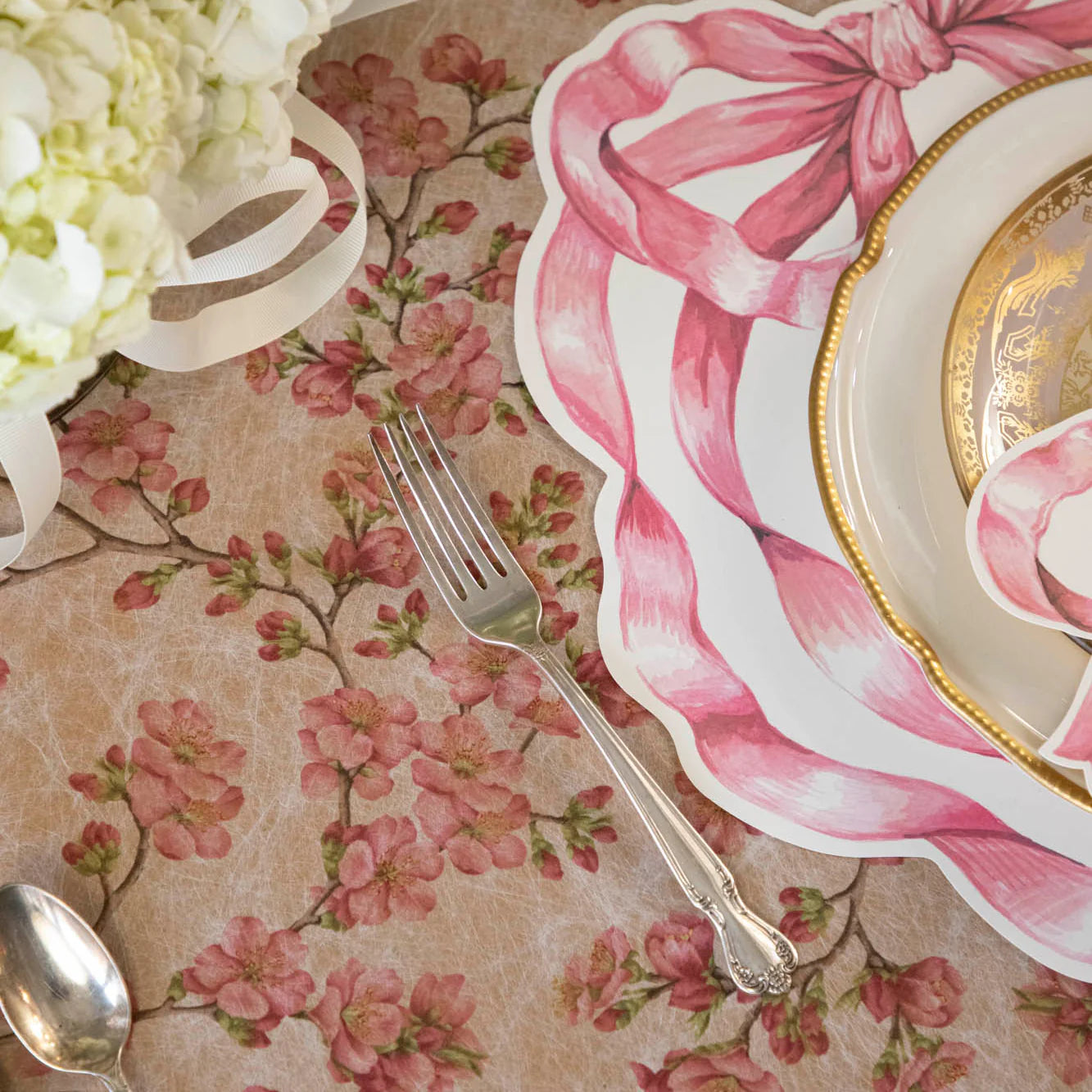 Hester & Cook Pink Cherry Blossom Runner