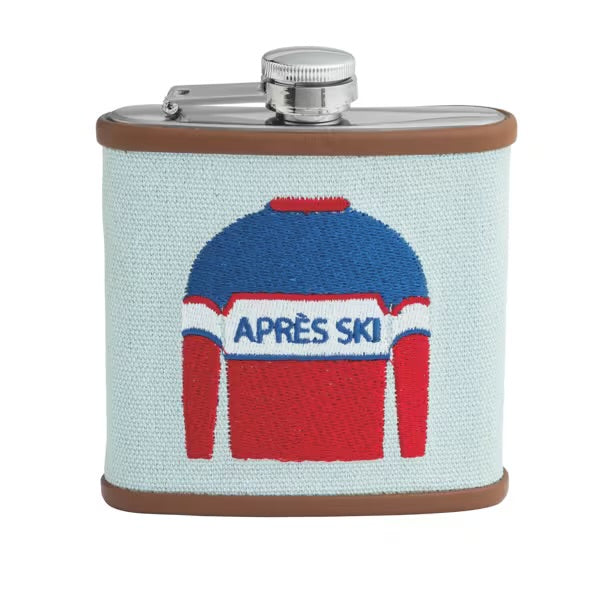 Sweater Ski Needle Point Flask