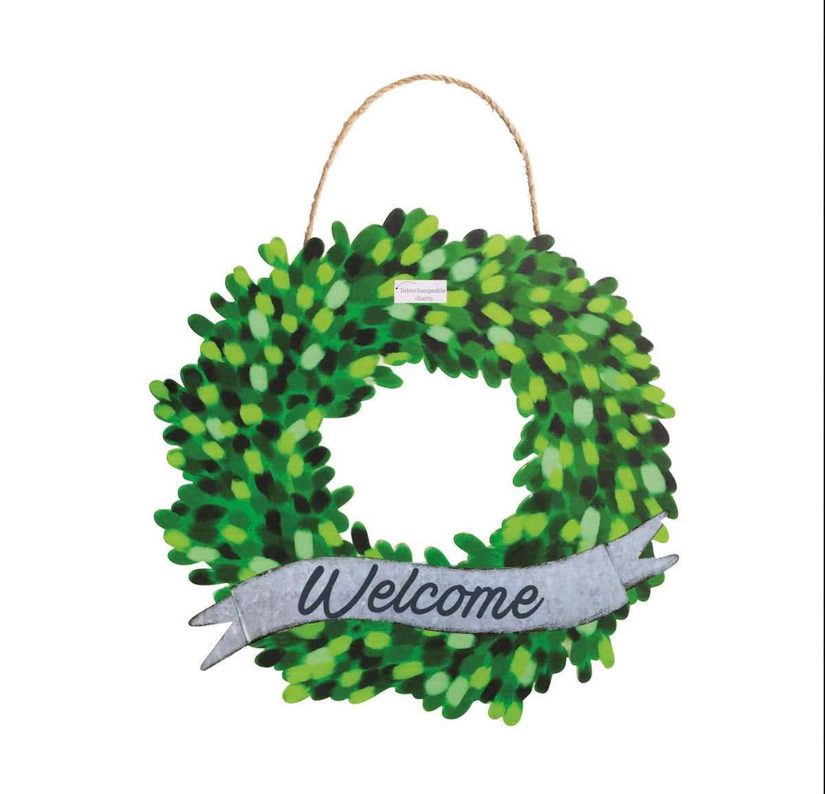 MudPie Welcome Tin Wreath