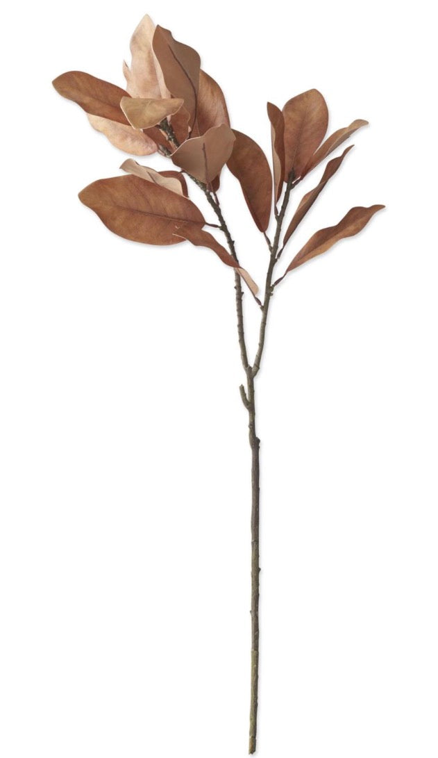 44 Inch Dark Golden Yellow Magnolia Branch