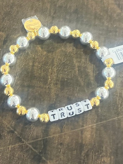 Trust Gold and Silver Bracelet