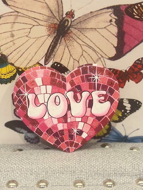 Disco Love Heart Magnet