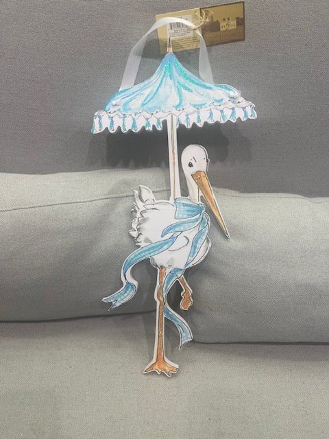 Beck's Boy Stork Door Hanger