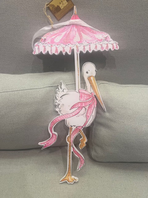 Beck's Girl Stork Door Hanger