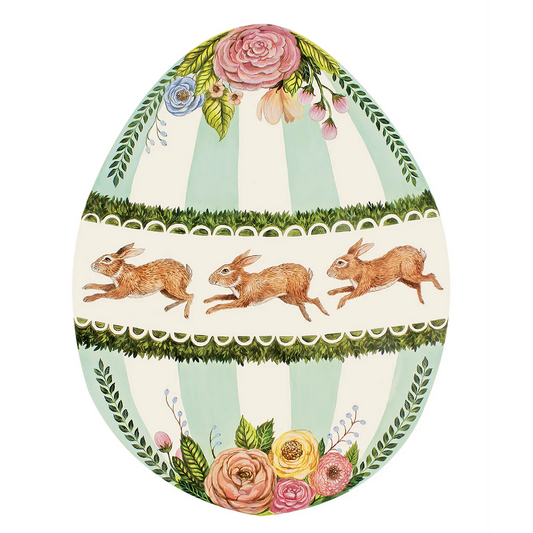 Hester & Cook - Die-cut Boxwood Bunny Egg Placemats