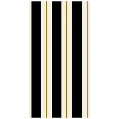 Hester & Cook - Black and Gold Awning Stripe Guest Napkin