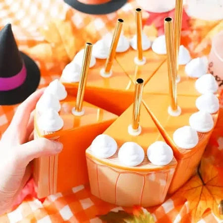 Pumpkin Pie Cup with Straw