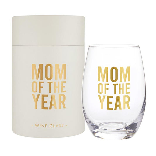 Stemless Wine Glass - Mom of the Year