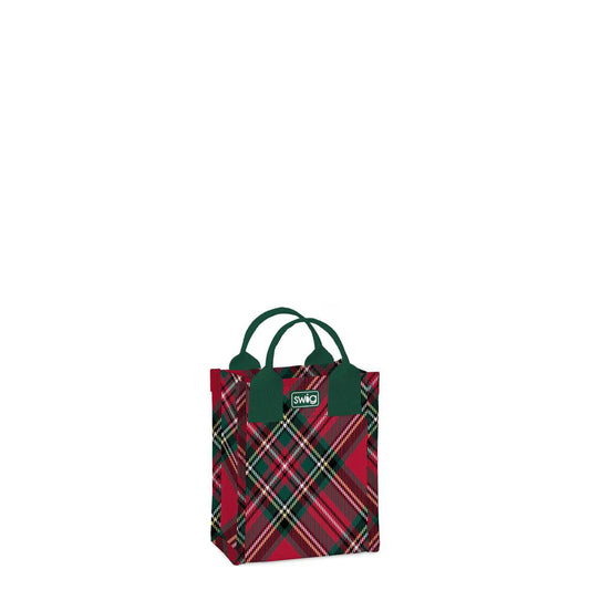 Christmas Plaid Reusable Gift Bag (Mini)