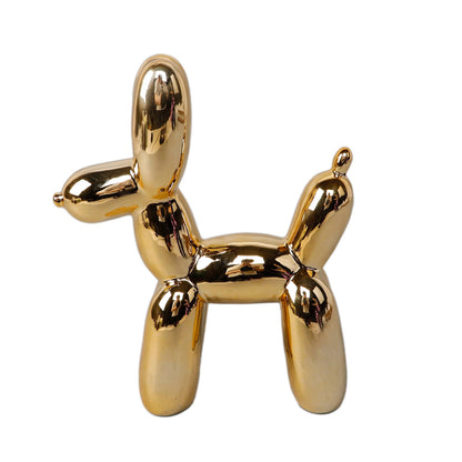 10.5" Metallic Gold Balloon Dog Sculpture