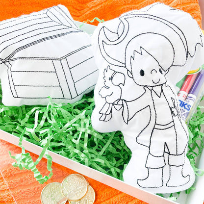 Pirate Ship Doodle Coloring Activity for Kids: Pirate Boy