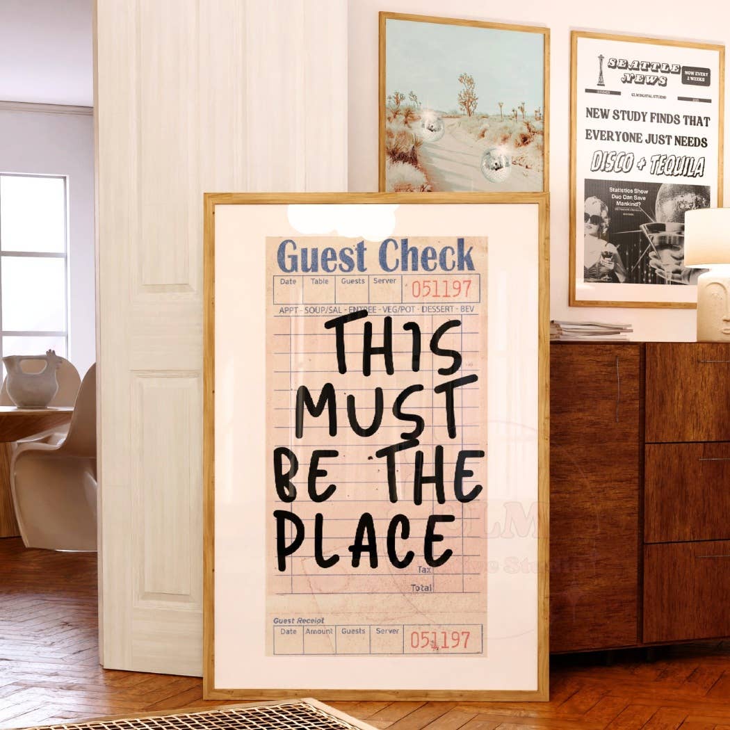 This Must Be The Place Guest Check Wall Art Print: 16"x20"