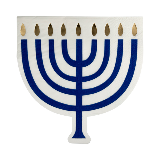 HNK1141 - Shaped Menorah Luncheon Napkin