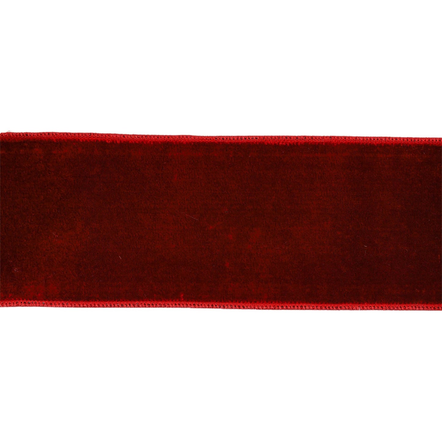 Premium Red Velvet Ribbon with Metallic Backing, 5 Yards