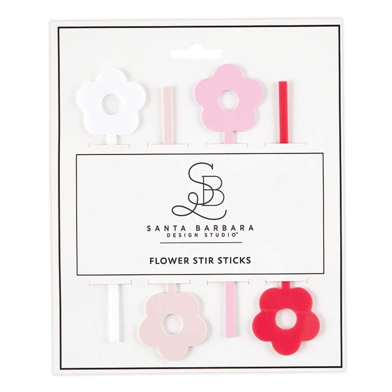 Acrylic Stir Sticks - Pink Flowers - Set of 4 - Bria Blair Creative