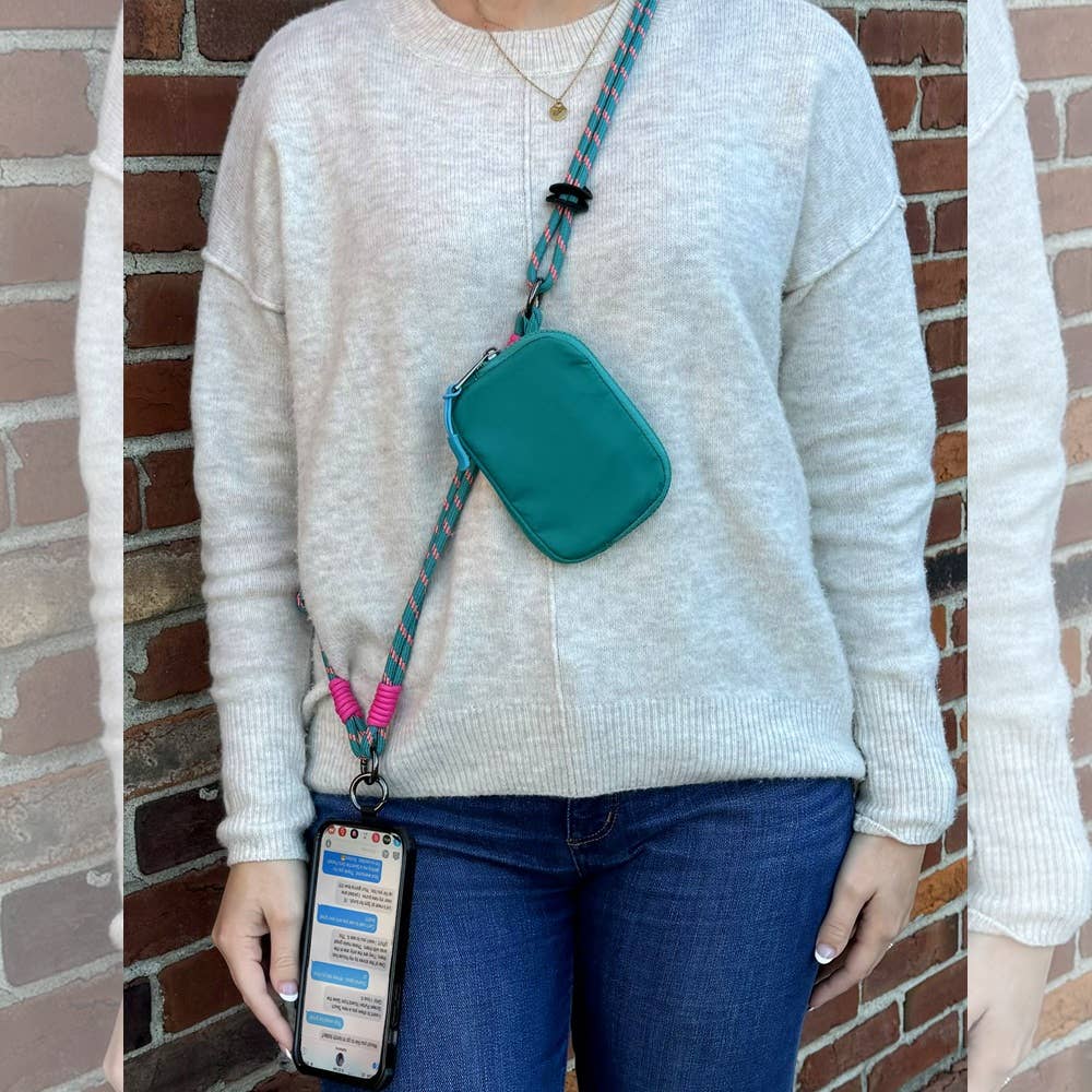 Active Crossbody w/RFID Pouch Twin Rope: Black - Bria Blair Creative