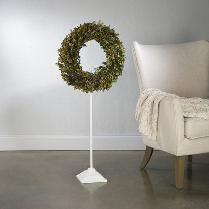 Adjustable Double Sided Metal Wreath Hanger - White - Bria Blair Creative