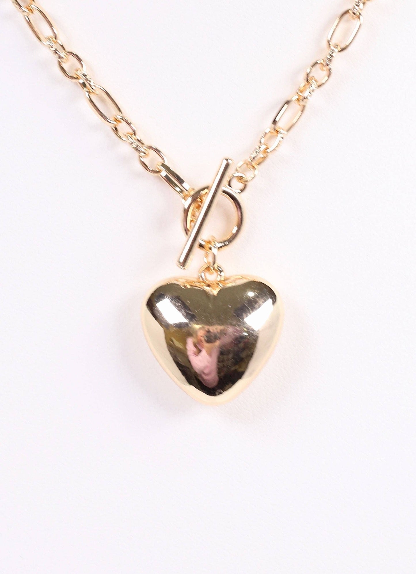 Courtney Heart Necklace GOLD: Default