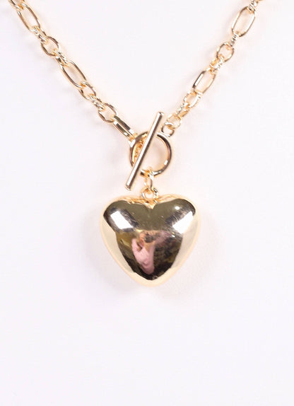 Courtney Heart Necklace GOLD: Default