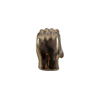 Metallic Heart Hands Figurine: Metallic Pink