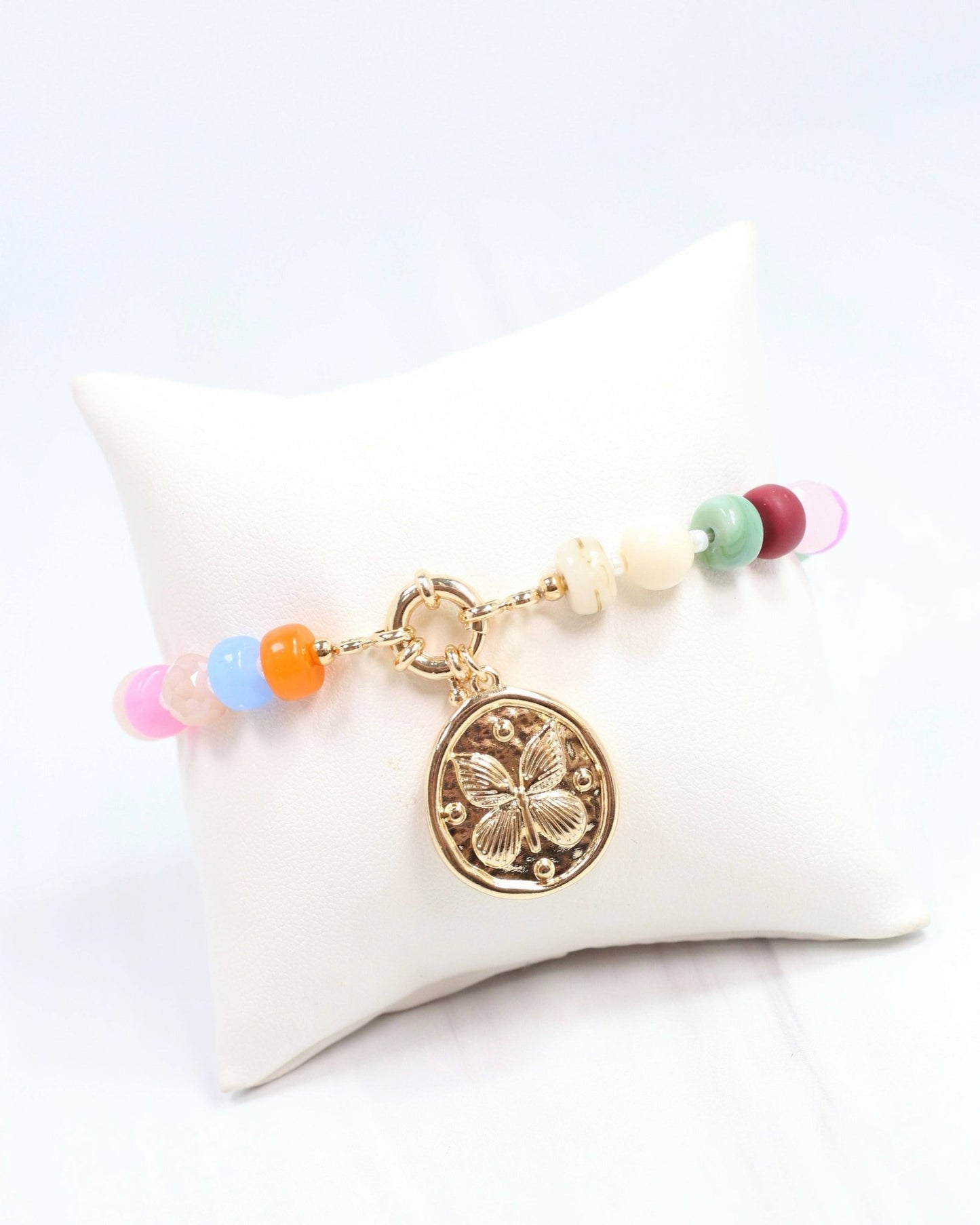 Alara Beaded Charm Bracelet Gold: Default - Bria Blair Creative