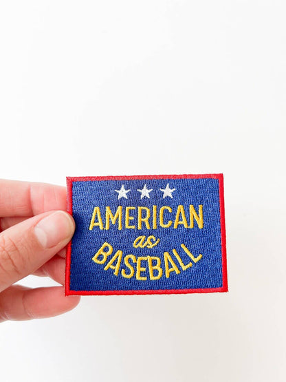 American as Baseball Iron - On Patch Embroidered Patch Trucker - Bria Blair Creative
